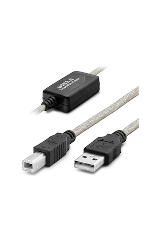 Usb Printer Kablosu 10 M - Silver Siyah Hdx7559 Evimdeyokyok
