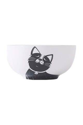 M-pets Galya Seramik Kedi Mama Ve Su Kabı Siyah Beyaz 550 Ml 244-51024.01