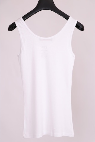 Beyaz Kalın Askılı Düğme Detaylı Pamuk Slim Fit Atlet T-Shirt