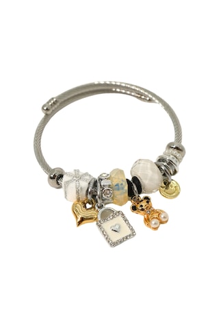 Biem Pandora Model Çelik Bileklik Beyaz2 Gold/gümüş