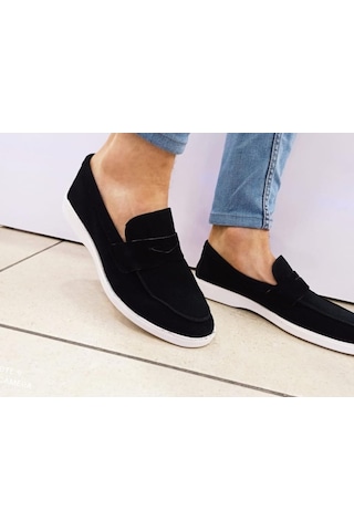 Erkek Deri Süet Loafer Hafif Taban Tarz Ayakkabı