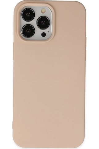 Newface - 80 - Apple iPhone Uyumlu 14 Pro Max Kılıf Nano İçi Kadife Silikon - Csmo-tex - - Pudra