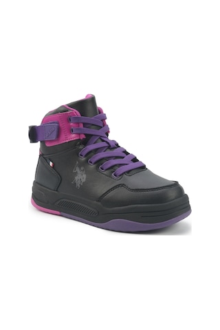 U.s. Polo Assn. Phıta Jr 5pr Siyah Kız Çocuk High Sneaker Siyah-fusya