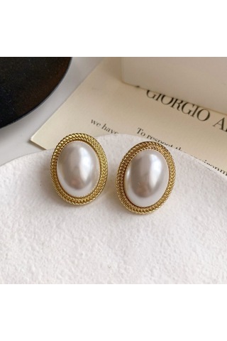 Skycity Gece Tarzınızı Şımartan İnci Ve Kristal Küpe Seti Zarafetin Simgesi Gold