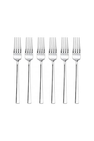 Yemek Çatalı, 6'li Premium Kalite Paslanmaz Çelik Çatal Set 20 Cm Çok Renkli