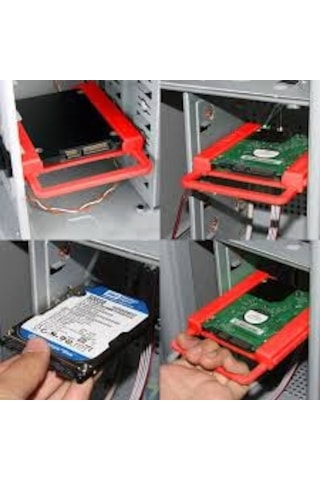 Kasa İçi Hdd Ssd Montaj Kiti 2.5 To 3.5 Plastik Hdd Yuvası Kızak