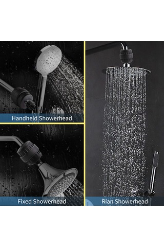 Dofolink 20 Aşama Filtreli Duş Filtresi - Klor Ve Ağır Metal Giderici, Siyah Mat, Evde Kolay Kurulum, Tüm Duş Basınçlarına Uyumlu