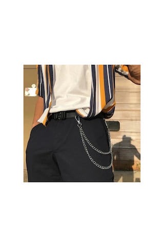 Oldskoolbutik Chain İkili Pantalon Zinciri Gümüş