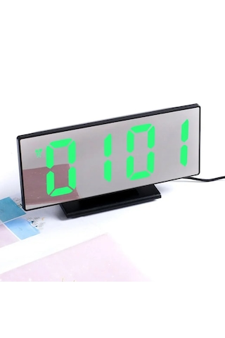 Ayna Çalar Dekoratif Led Saat Sıcaklık Modlu Usb Çalışan Dijital