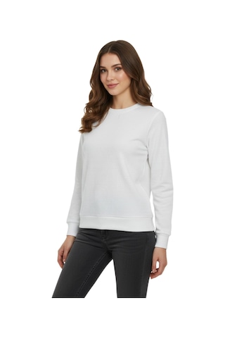 Linsolita Kadın Sıfıryaka Sweatshirt Bgl-st05116 Beyaz
