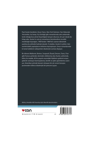 Duvar Yazısı - Paul Auster - Can Yayınları