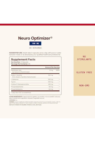 Jarrow Formulas Neuro Optimizer 120 Kapsüller Orijinal Usa Menşeii Dmmedicineden