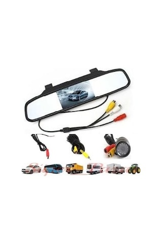 Kingvox 4.3" Ayna Monitör + Araç Geri Görüş Park Kamerası N11.260