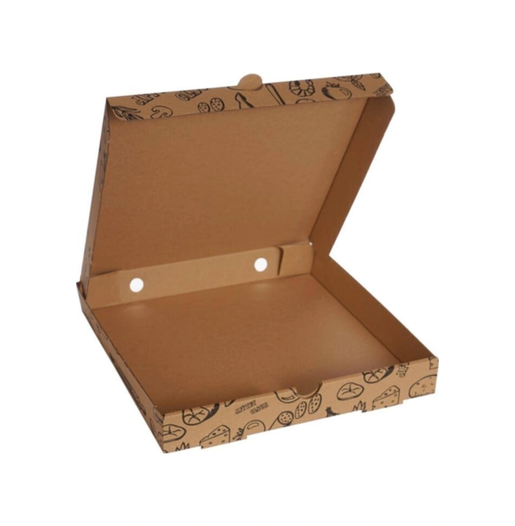 Mix Baskılı Pizza Kutusu 33 Cm 33x33x4 Cm - 300 Adet