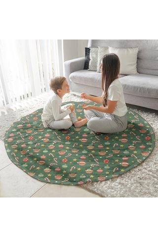 Noel Desenli 47 İnç Yuvarlak Flanel Battaniye, Yetişkin Ve Çocuk İçin, Yumuşak, Rahat Ve Hafif Noel Ayı Süs Eşyası