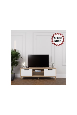 %100 Mdf Legnano 136cm Tv Ünitesi Beyaz