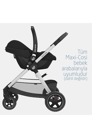 Maxi-Cosi Cabrio Fix I-Size Adac'lı Bebek Oto Koltuğu ve Ana Kucağı 0-13 kg Essential Black