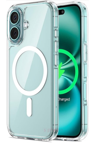 İphone Uyumlu 16 Kılıf Şeffaf Magsafe Şarj Destekli Kamera Tam Korumalı