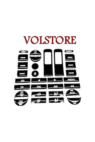 Volkswagen Caddy Teyp Tuş Takımı Pianoblack Parlak Siyah Maun