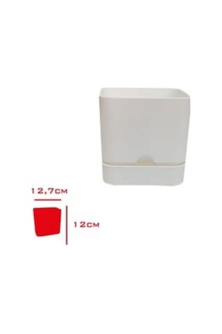 Polıwork Saksı Begonya Kare 16 Cm Beyaz