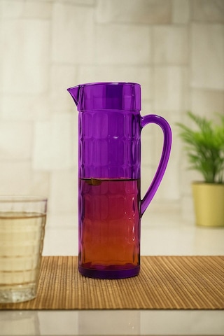 Akrilik Allegra 1,5 Lt Mor Sürahi Buzdolabı Kapak Rafına Sığar