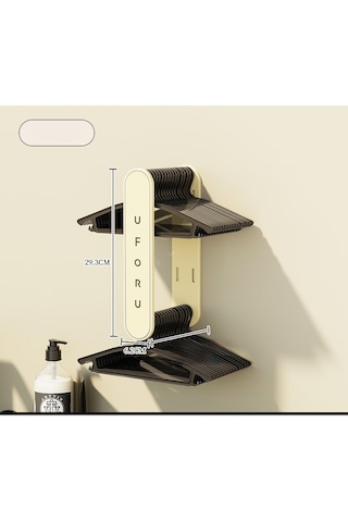 Yystore YB640 Duvara Monte Askı Depolama Organizatörü Krem