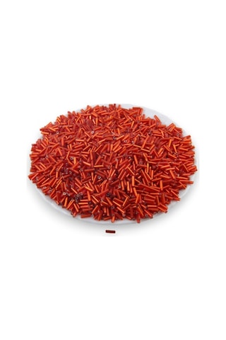 Kristal Turuncu Boru Boncuk 100 Gr