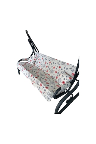 Lüks Duck Vip Salıncak Minder Seti 3 Kişilik Süngerli Tenteli Çok Renkli