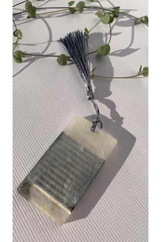 Sedefli Beyaz Renk Siyah Ve Gold Glitter Süslemeli Dikdörtgen Kit