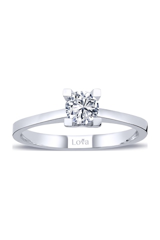 Lova F Renk 0,40 Karat Pırlanta Tektaş Yüzük - HRD Sertifikalı - 1030183