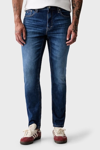 Tommy Jeans Pamuklu Slim Fit Normal Bel Dar Paça Jean Erkek Kot Pantolon Dm0dm23395 1ab Açık Mavi