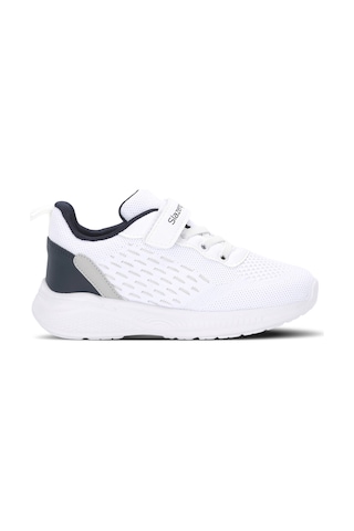 Slazenger Flarex Unisex Çocuk Cırt Cırtlı Beyaz / Lacivert Günlük Spor Ayakkabısı