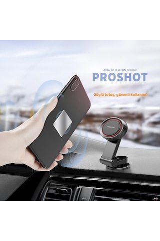 Polosmart Pbs155 Mıknatıslı Araç İçi Telefon Tutucu Siyah