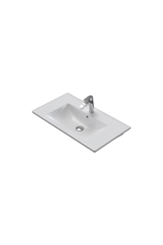 Özceden Petunya 80 Cm Beyaz Mdf Seramik Lavabolu Asma Banyo Alt Dolabı