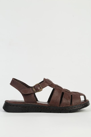 Pierre Cardin Hakiki Deri Kahve Erkek Sandalet Pc-7462 Kahverengi