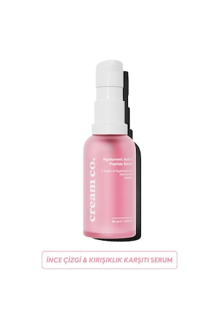 Cream Co. Nemlendirici Dolgunlaştırıcı Canlandırıcı Cilt Tonu Eşitleyici Serum Hyaluronic Acid & Peptide Serum 30 ML