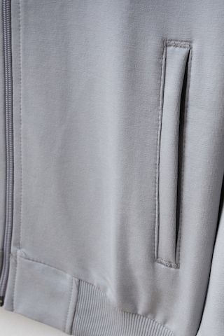 Beniizle Kapüşonlu Fermuarlı Çift Cepli Unisex Eşofman Takımı Gri