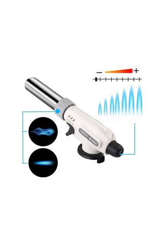 1300 C Çok Amaçlı Gaz Torch Çakmak - Mutfak, Mangal, Lehimleme Pürmüz Alev Tabancası 4741