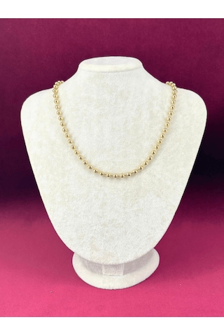14 K Renginde Dorika Taşlı Gold Kolye Gold