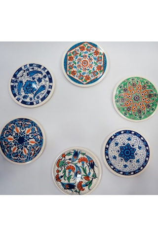 Seramik Çini Desenli Bardak   Altlığı