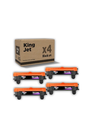 Kingjet Kyocera Uyumlu Tk-1240 4'lü Paket Ecosys Ma2000w, Ma2001w Uyumlu Toner