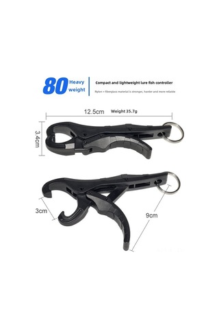 Reedark Nylon Cam Elyaf Kilitli Kontrol Aleti, Çok Fonksiyonlu路亚balık Tutucu, Hafif Ve Dayanıklı, Büyük Balıklar İçin Güvenli Tutuş Siyah