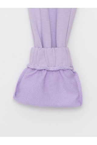 LC Waikiki Lcw Kids Lila Beli Lastikli Baskılı Kız Çocuk Jogger Eşofman Altı Koyu Lila Fkw