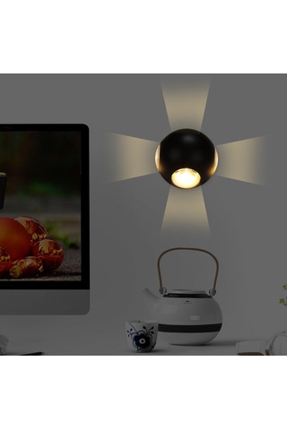 Homyl Aplik 3000k Sıcak Ev Dekorasyonu Için Duvara Monte 6000k-beyaz Siyah