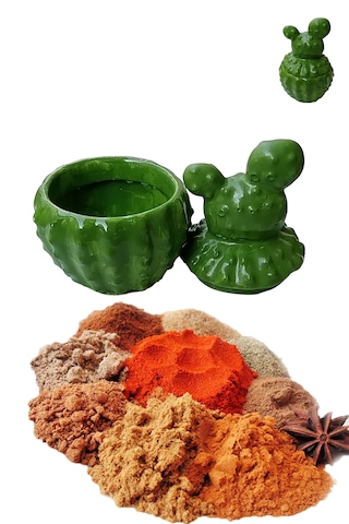 Kaktüs Model Baharatlık - Sunumluk Yeşil