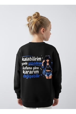 Seabubbles Manifest Zoktay Kız Çocuk Sweatshirt St10729 Siyah