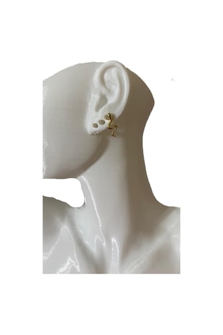 Yılan Figürgü Kıkırdak Tragus Helix Pearsıng Küpe 316l Kararmaz Çelik Altın