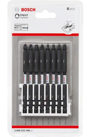 Bosch - Impact Control Serisi Çift Taraflı Vidalama Ucu 8'li Set 110mm 2608522346
