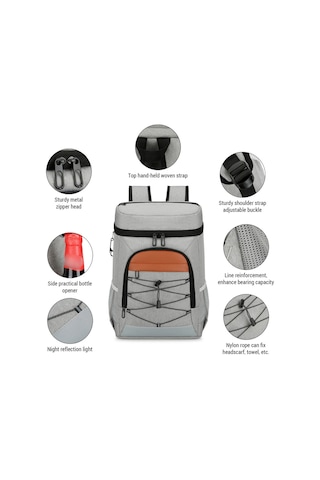 Skycıty Öğle Yemeği Bölmeli Kamp Soğutucu Sırt Çantası Yalıtımlı Suya Dayanıklı Erkek/kadın Piknik Seyahat Spor Büyük Kapasiteli Hafif Su Geçirmez Astar 470