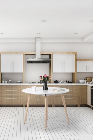 Bistro 80 Cm / Yuvarlak Mutfak Masası / Yuvarlak Yemek Masası / Beyaz